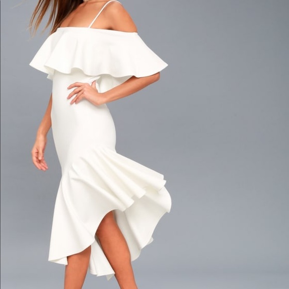 lulus white off the shoulder dress